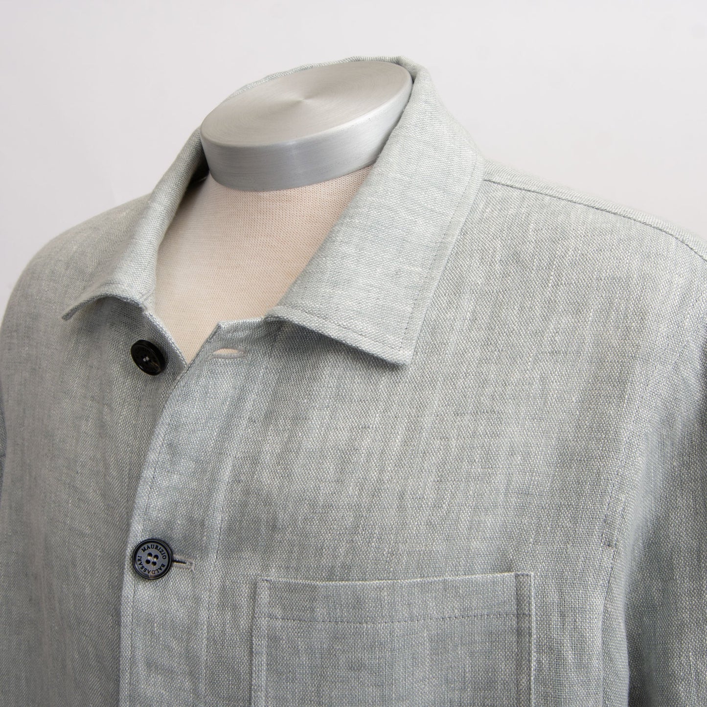 Maurizio Baldassari - Pure Linen Chore Jacket in Grey