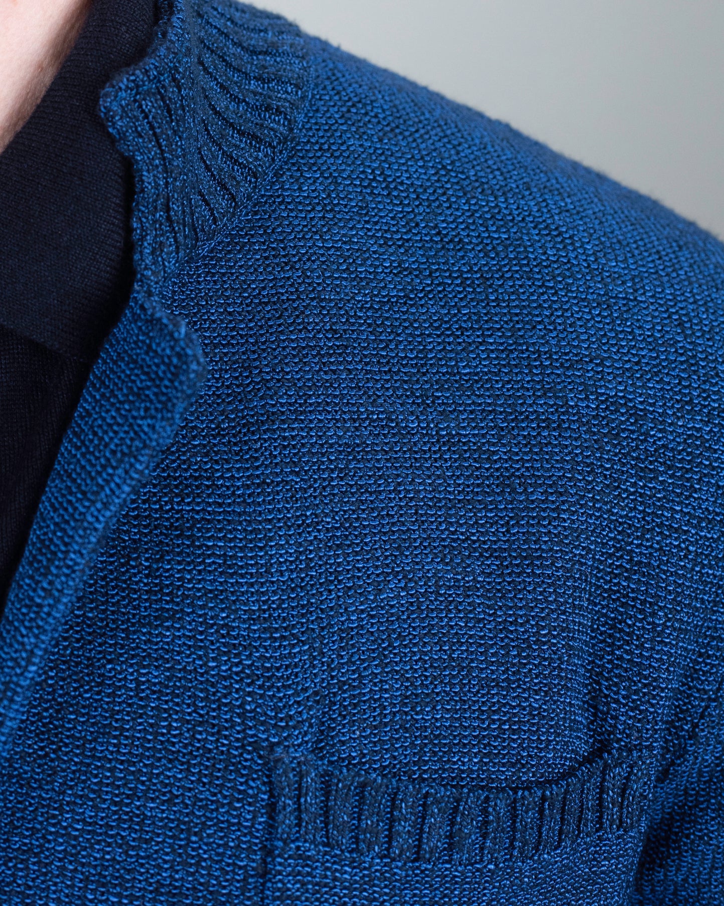baldassari blue knit sweater