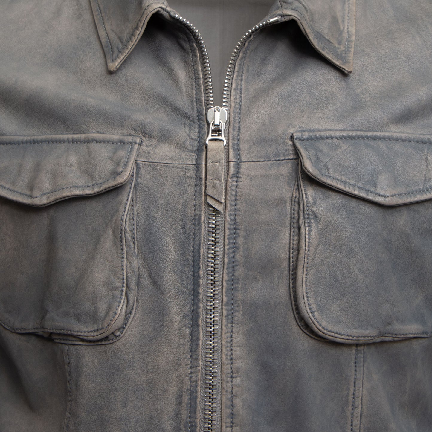 Khaki's of Carmel - Gimo's Dino Leather Jacket in Silver