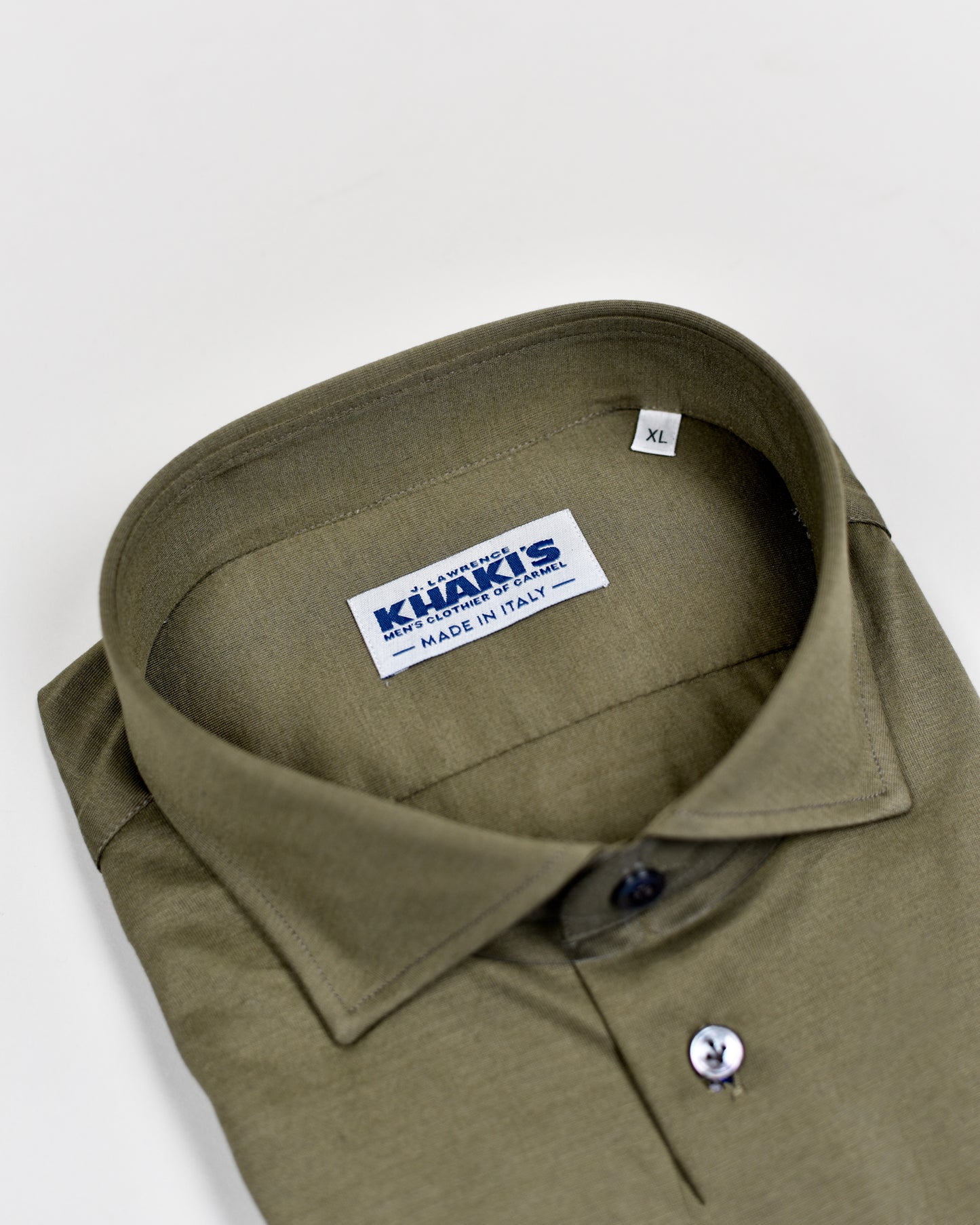 Khaki’s of Carmel - Olive Green Cotton Cashmere Shirt