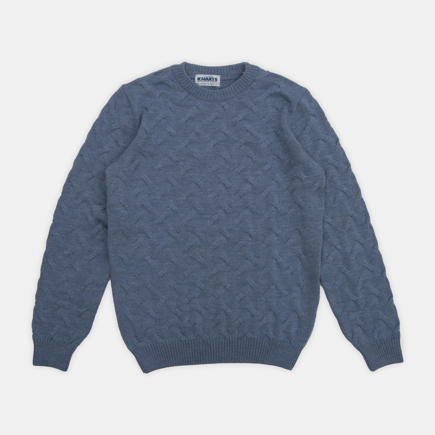 Khaki's of Carmel - Stenströms Blue Cable Knit Crewneck Sweater