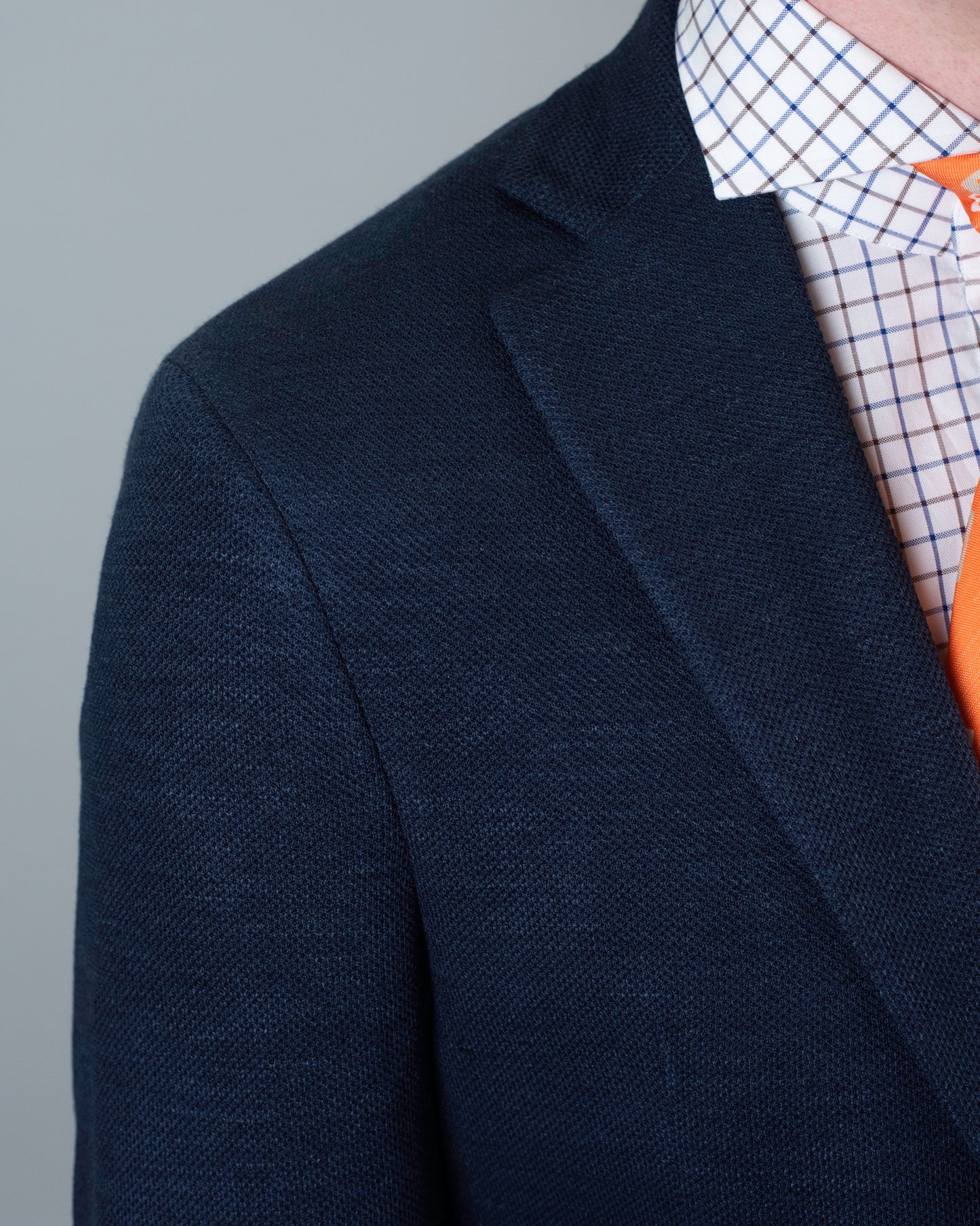 khakis brand dark navy hopsack blazer