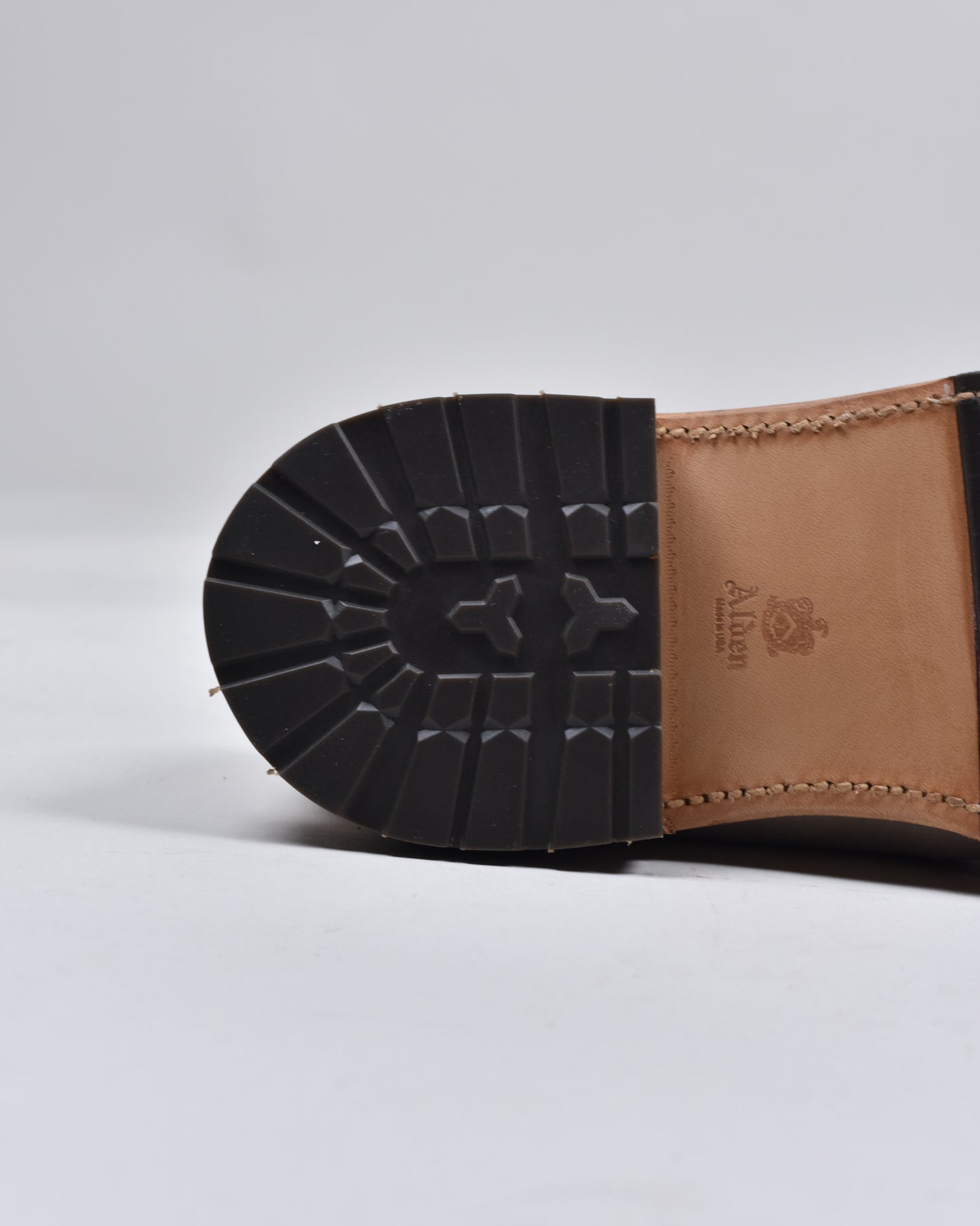 OYSTER TUMBLED SUEDE TASSEL LOAFERS