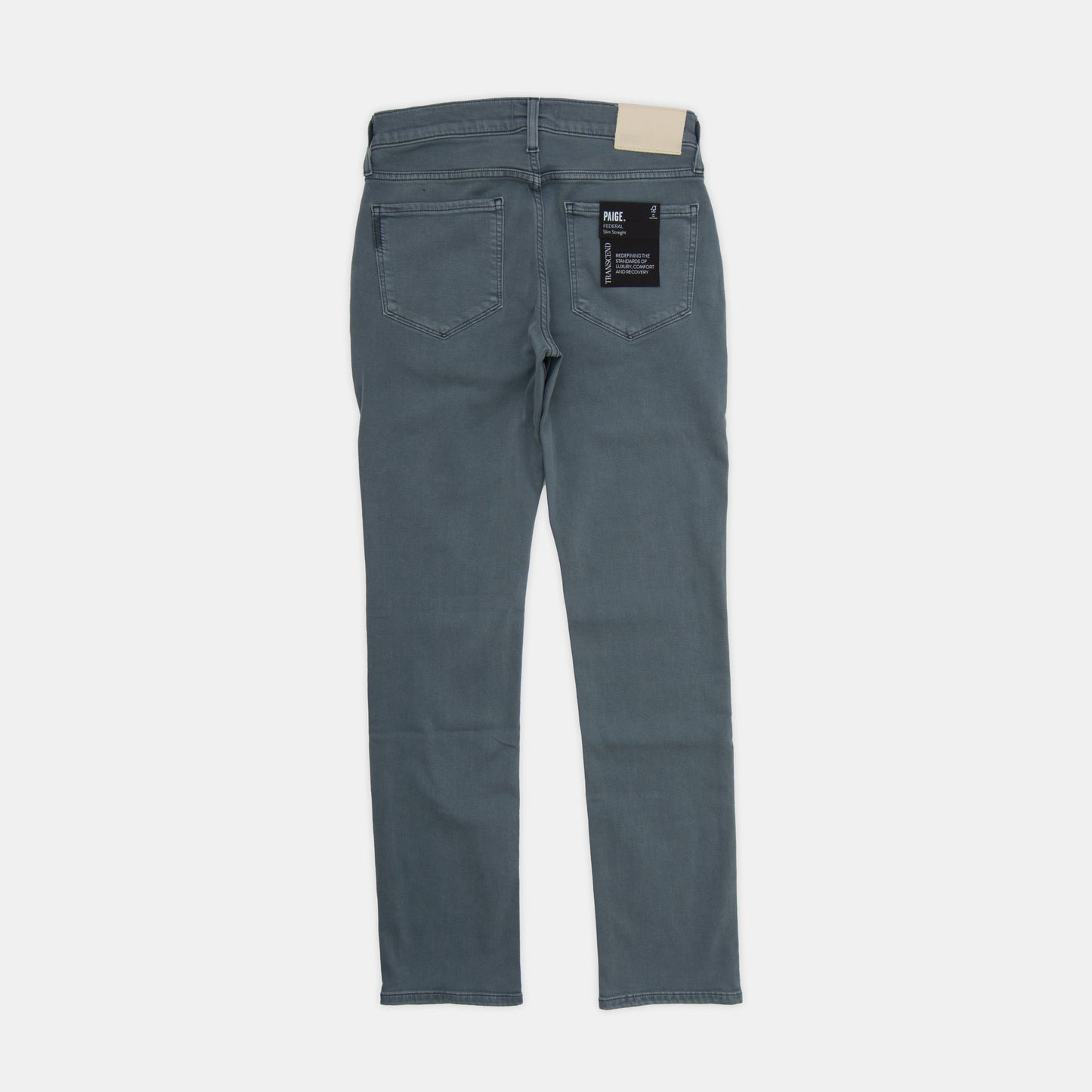Paige - Federal Slim Straight 5-Pocket Pant in Vintage River Stone Blue