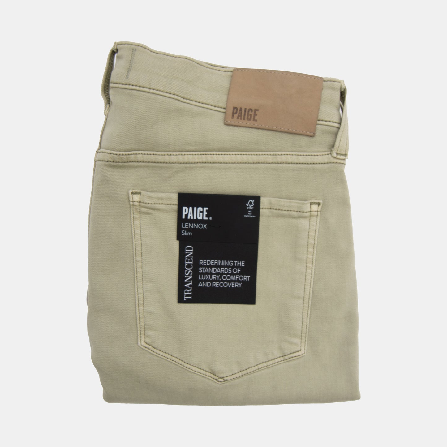 Paige - Lennox Slim 5-Pocket Pant in Vintage Silver Bark