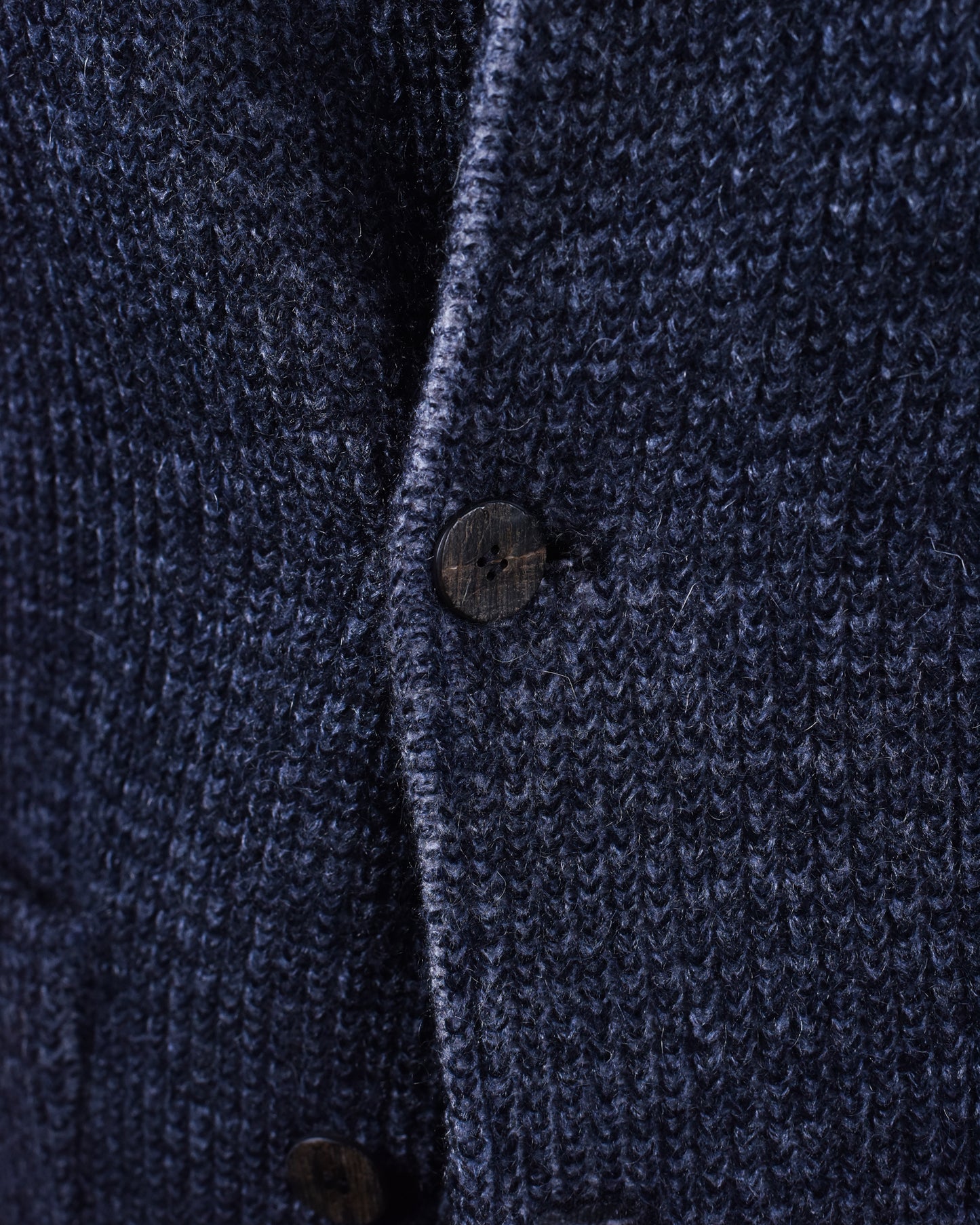 Gimo's - Dark Grey Wool Knit Button-Front Cardigan