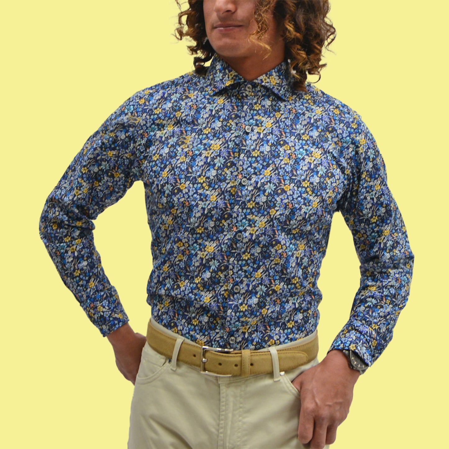 Khakis of Carmel - Calder - Navy Floral print