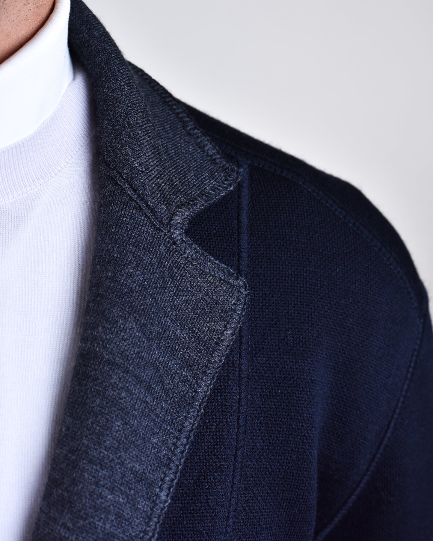 Maurizio Baldassari - Navy Jamaica Rev Knit Swacket