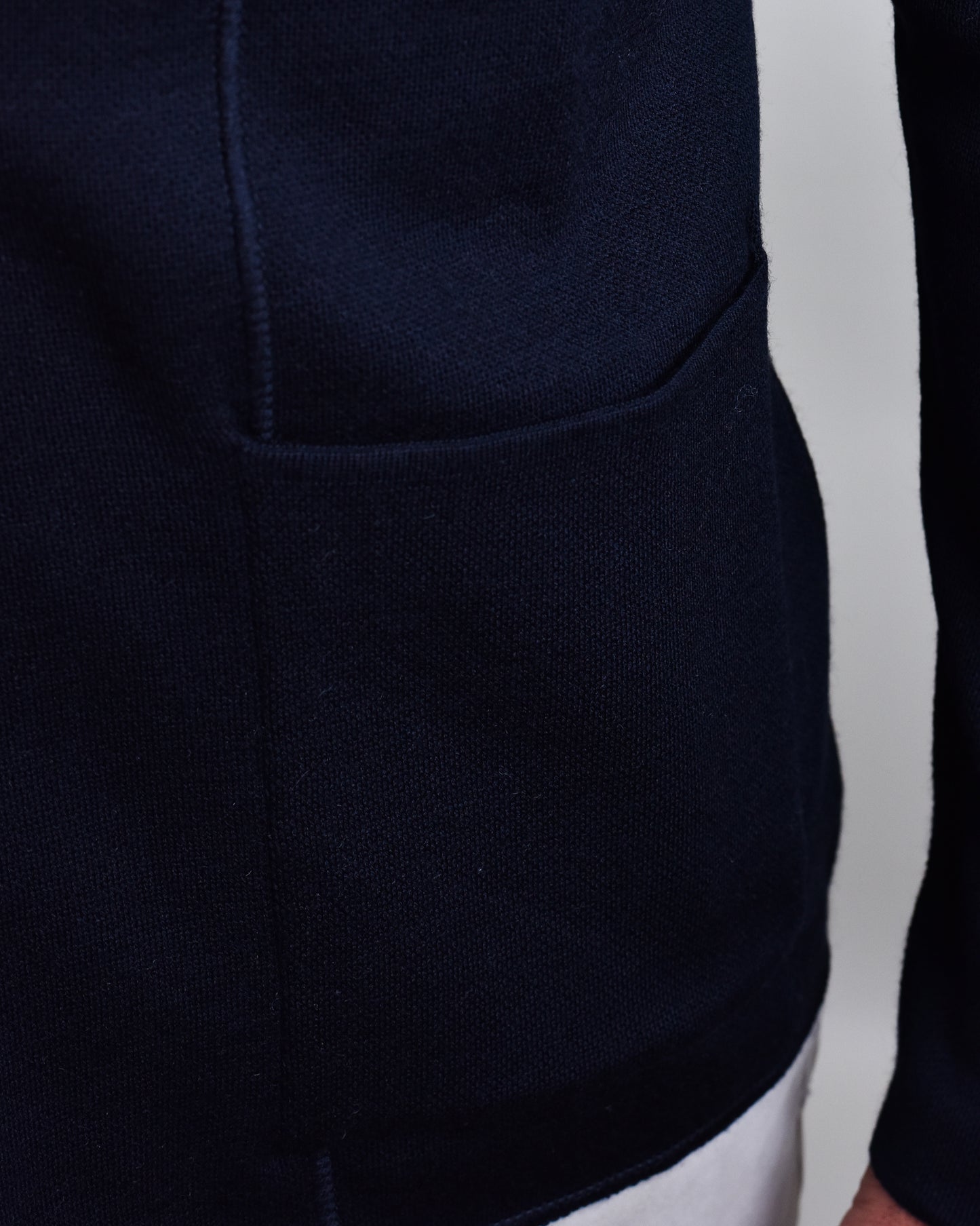 Maurizio Baldassari - Navy Jamaica Rev Knit Swacket