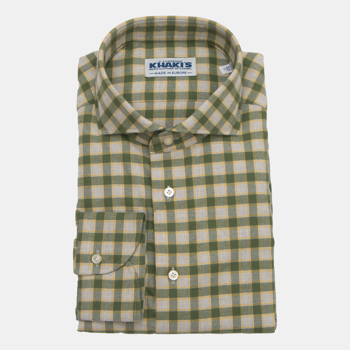 Khaki’s of Carmel - Green Melange Plaid