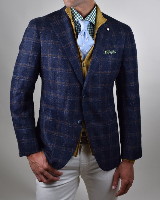 Khakis of Carmel - Blue checked Sport Coat