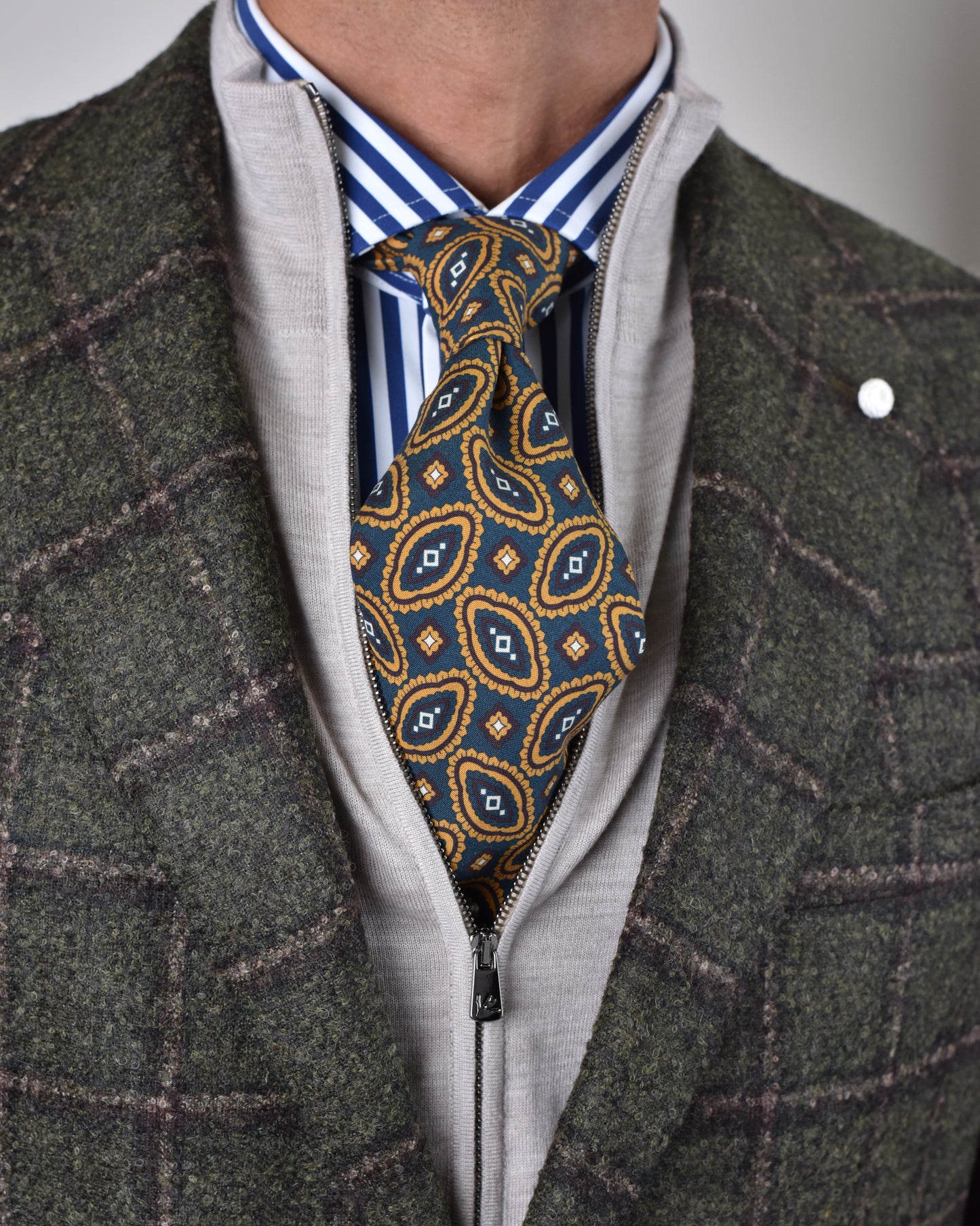 Khakis of Carmel - Olive checked Sport Coat