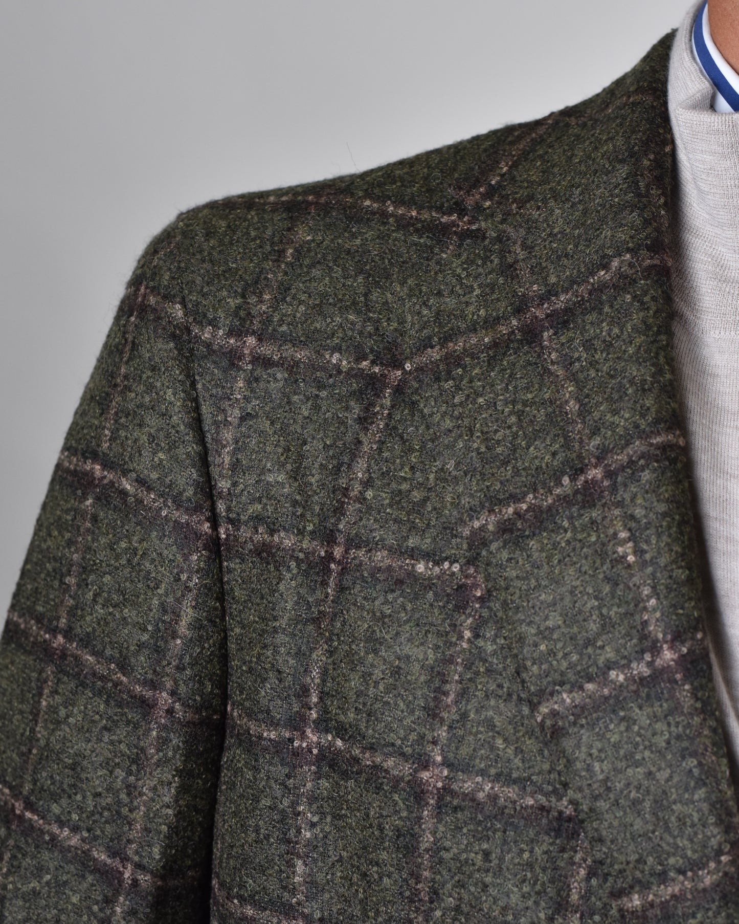 Khakis of Carmel - Olive checked Sport Coat