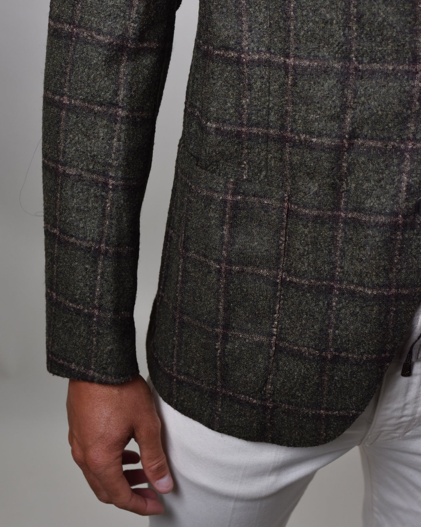 Khakis of Carmel - Olive checked Sport Coat