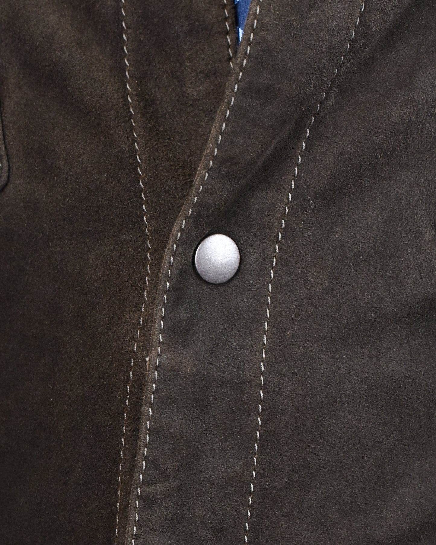 Khakis of Carmel - Olive Leather Button-Front Jacket