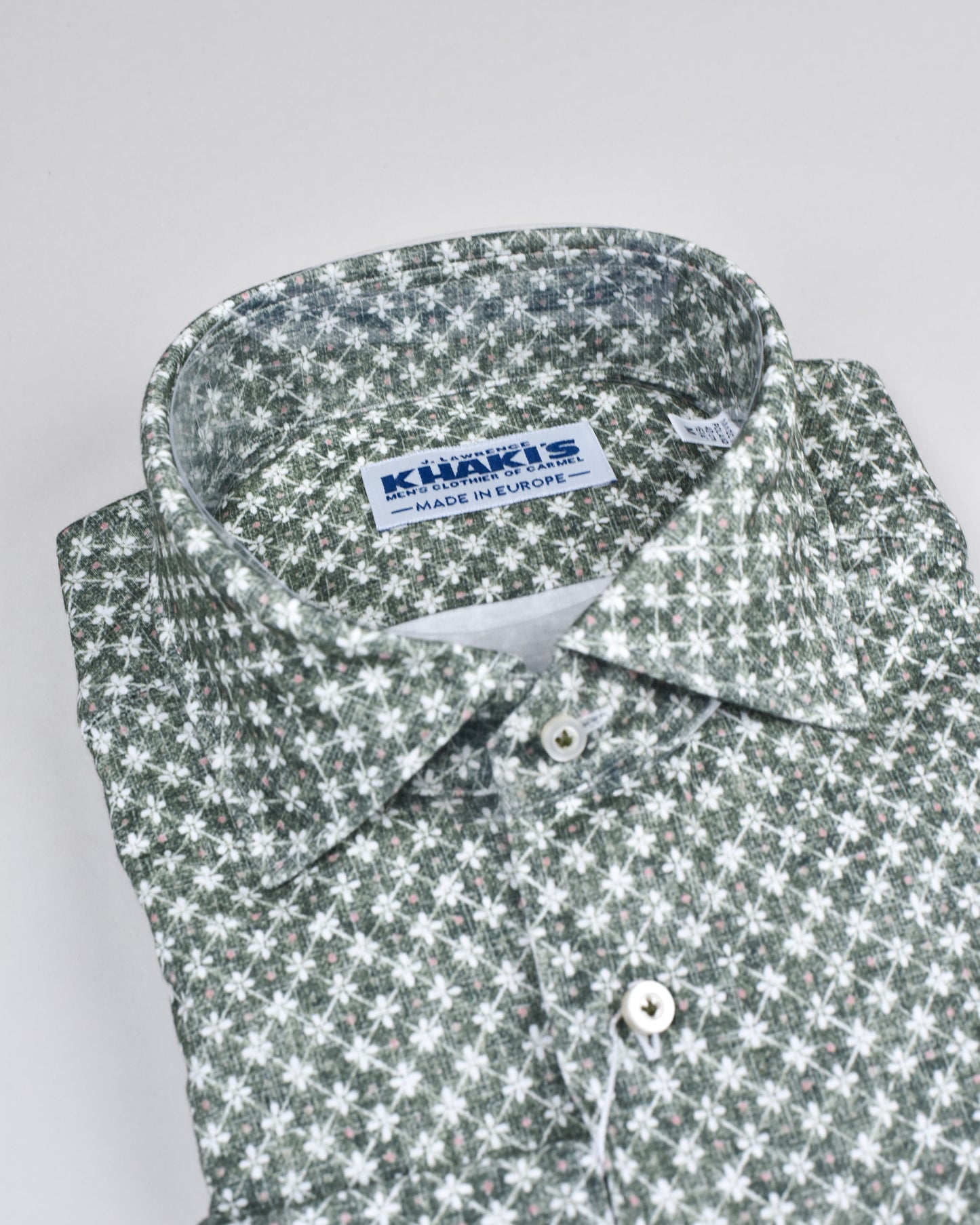 Khaki’s of Carmel - Green Technical Patterned Shirt