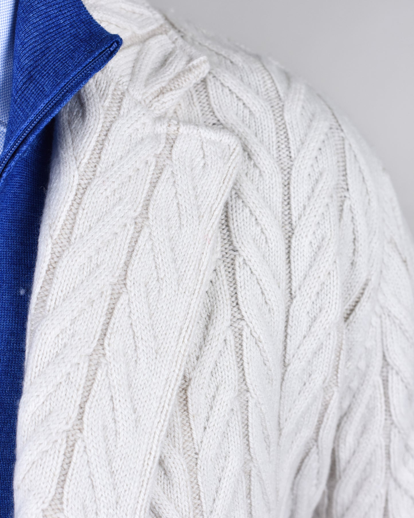Maurizio Baldassari - Ivory Rib Stitch Swacket