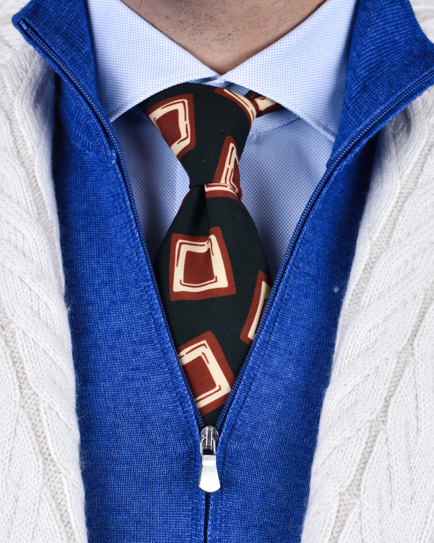 Maurizio Baldassari - Ivory Rib Stitch Swacket