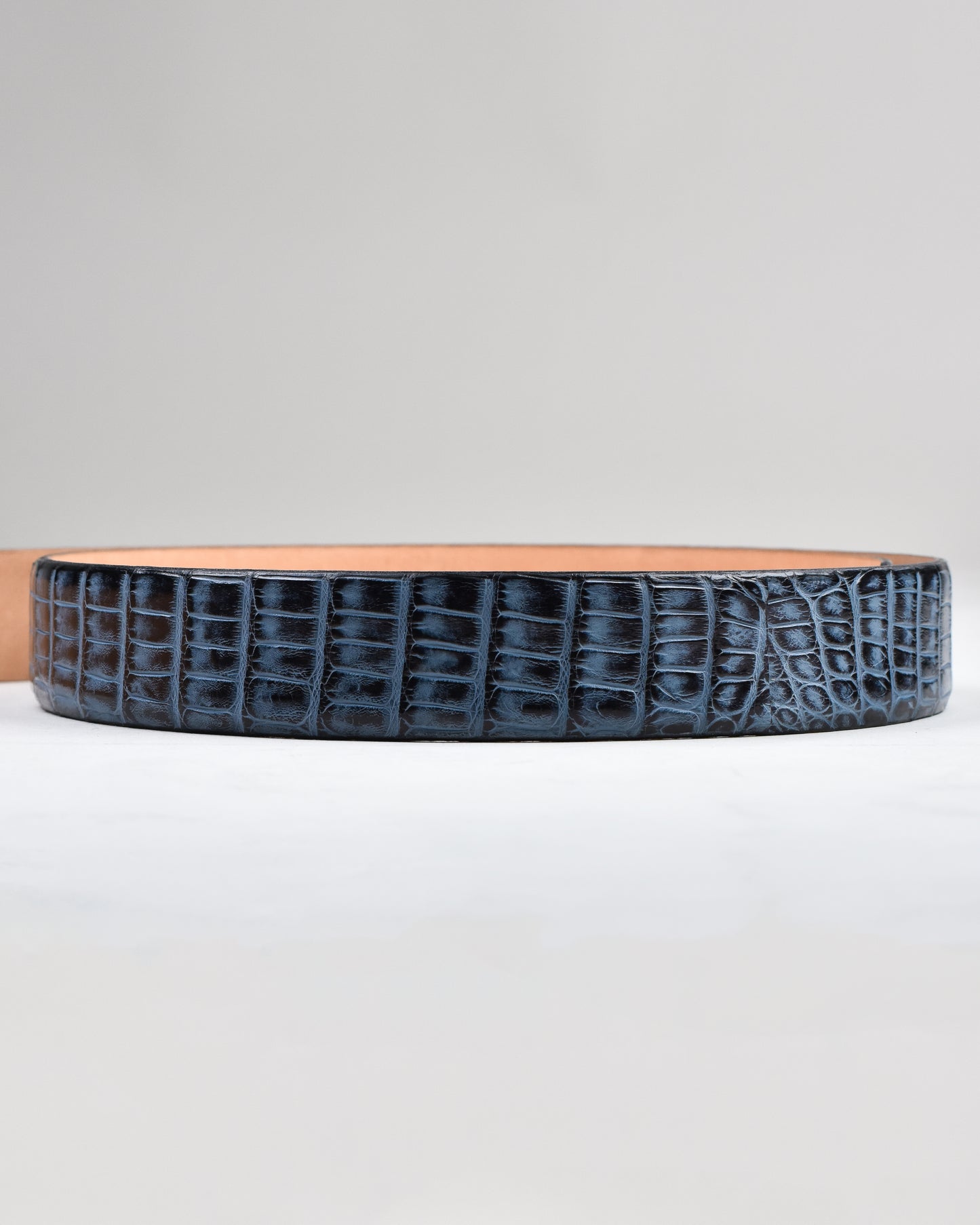 Khaki’s of Carmel - Handcrafted American Cobalt Caiman Belt