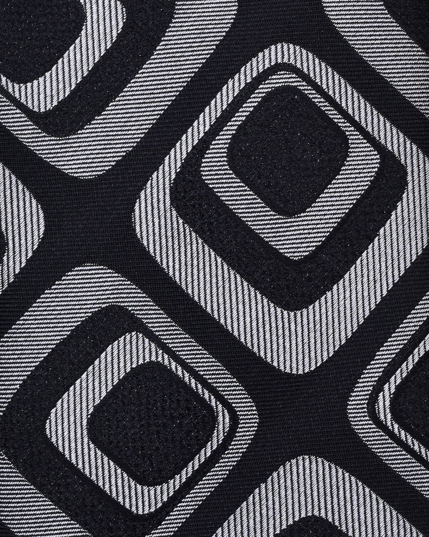 Khakis of Carmel - Silk Printed Tie in Black and Silver