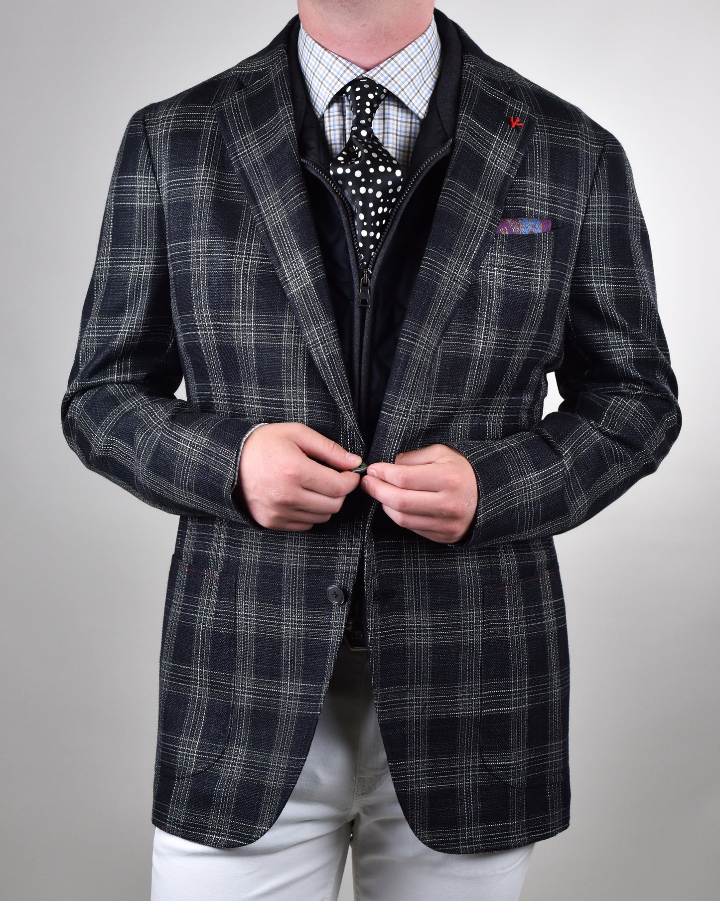 Isaia - Black Check Sport Coat