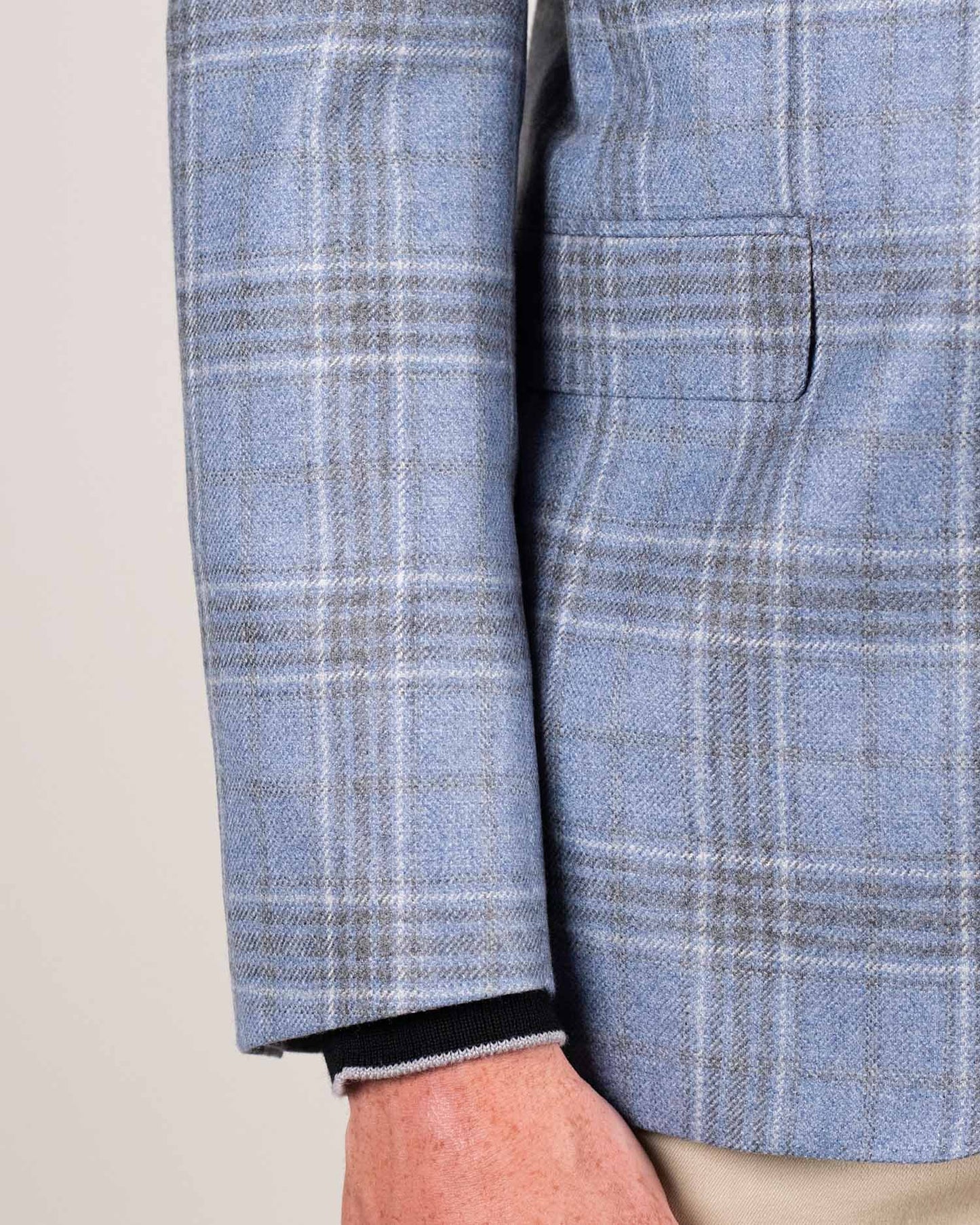 khakis brand blue plaid sport coat
