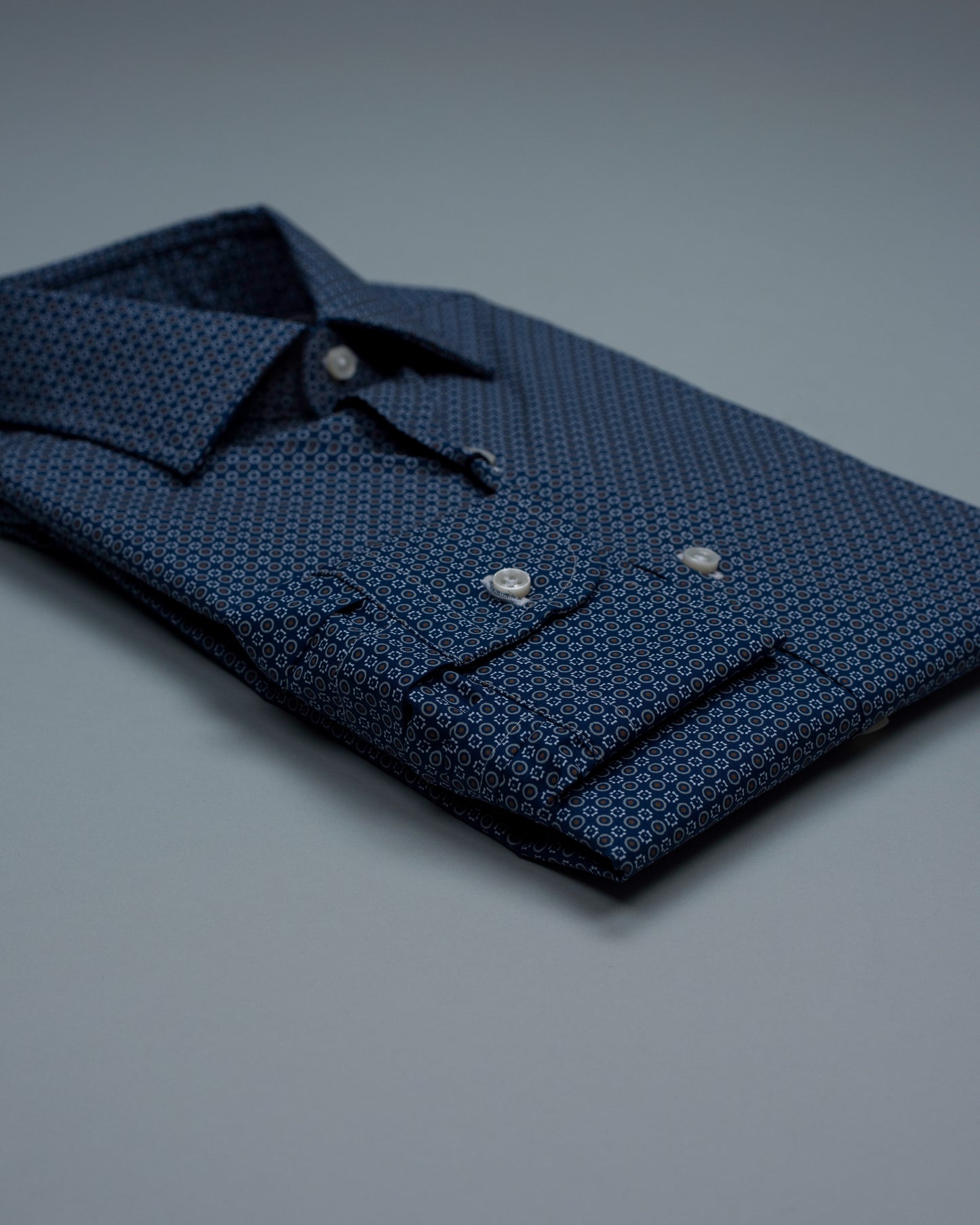 khakis brand navy mini foulard shirt
