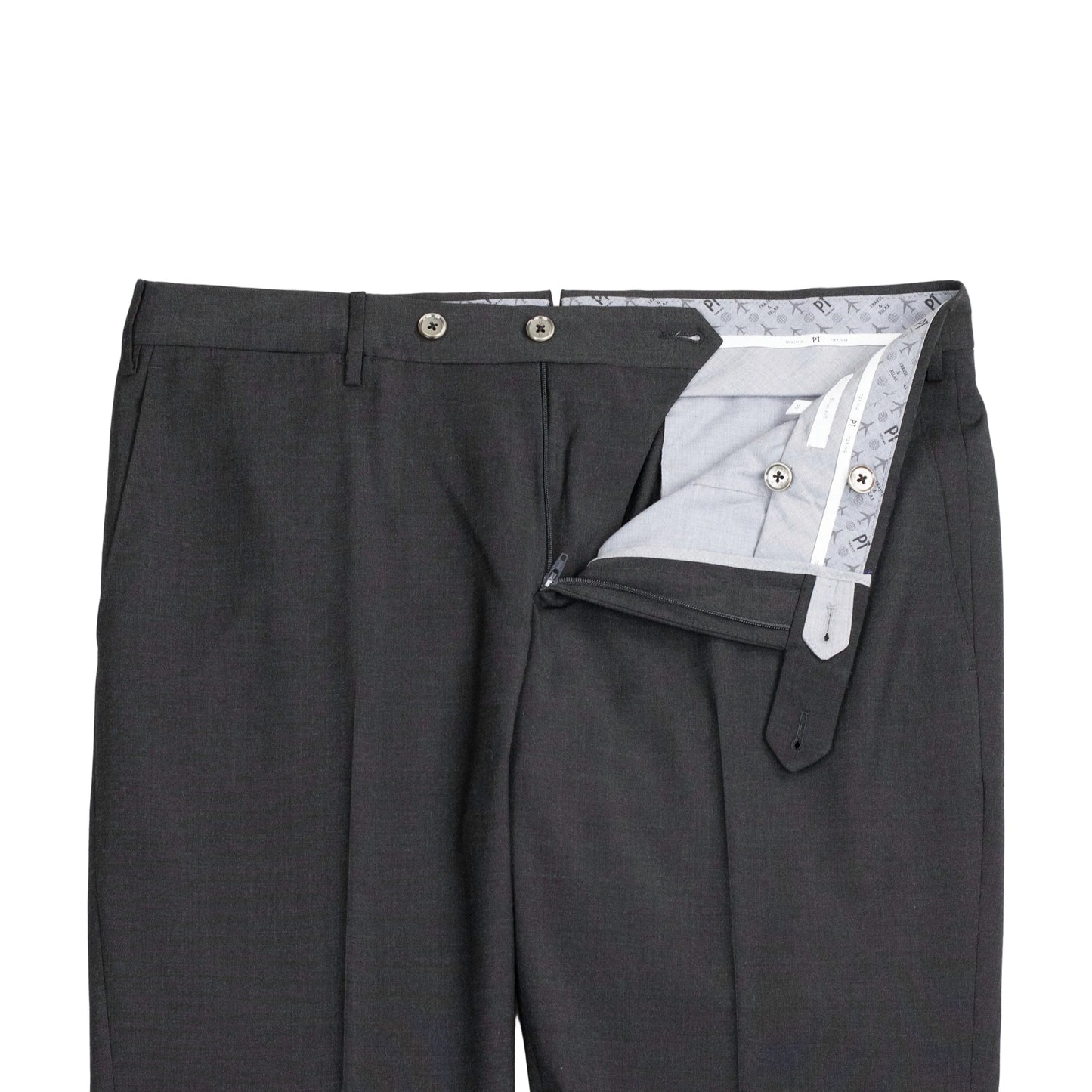 pt01 charcoal travel wool pant