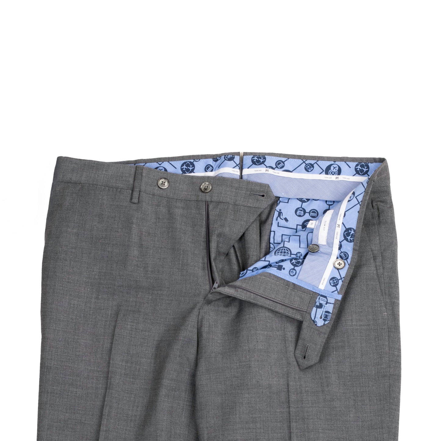 pt01 grey travel wool pant