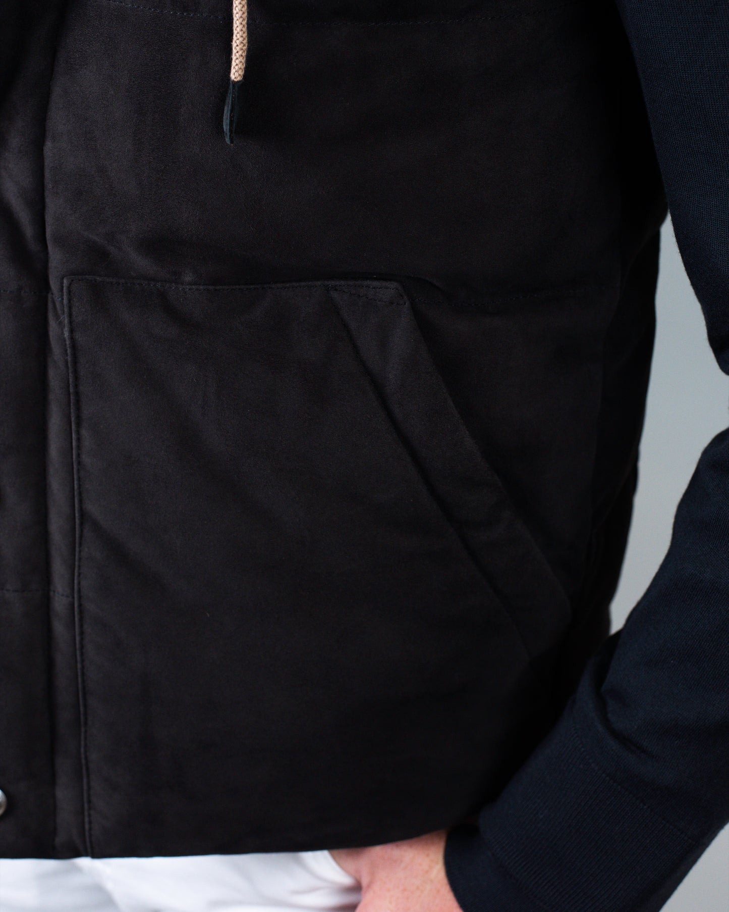 eleventy black and sand suede vest