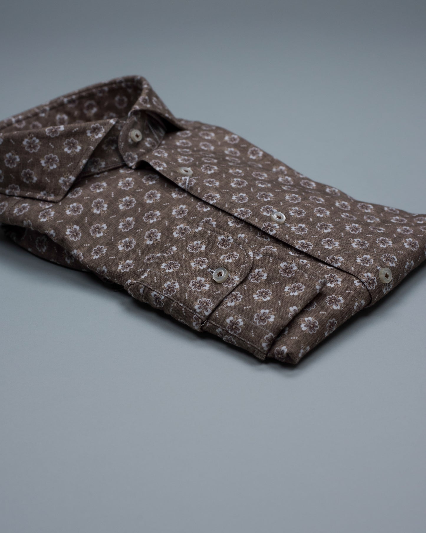khakis brand brown floral jersey shirt