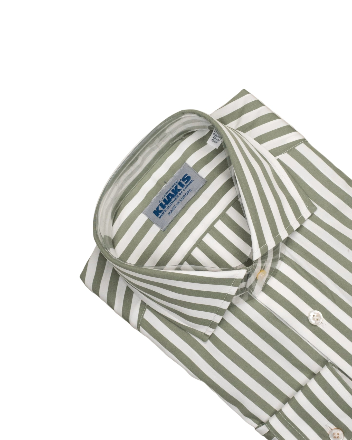 khakis brand green stripe dress shirt