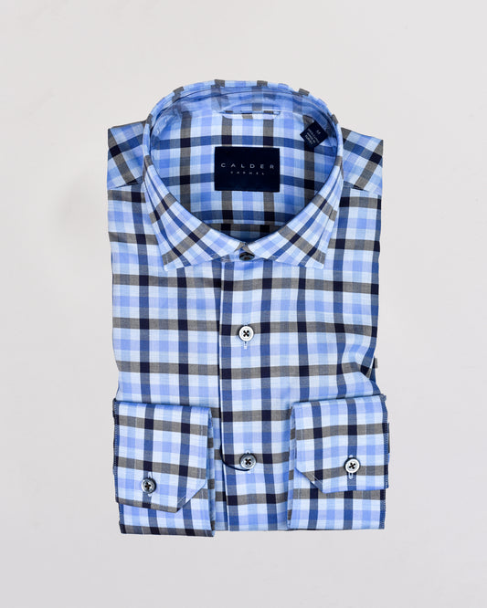 Khaki’s of Carmel - Blue Technical Patterned Shirt
