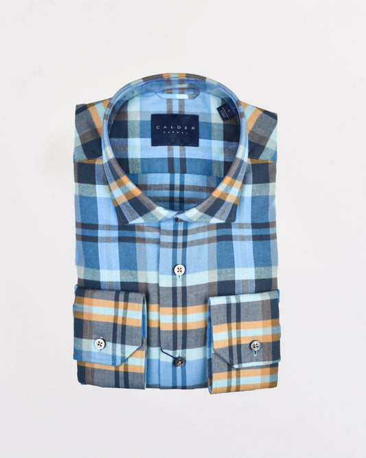 Khaki’s of Carmel - Calder Carmel Blue Plaid Flannel Shirt