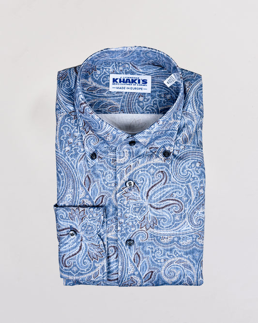 Khaki’s of Carmel - Blue Technical Patterned Shirt