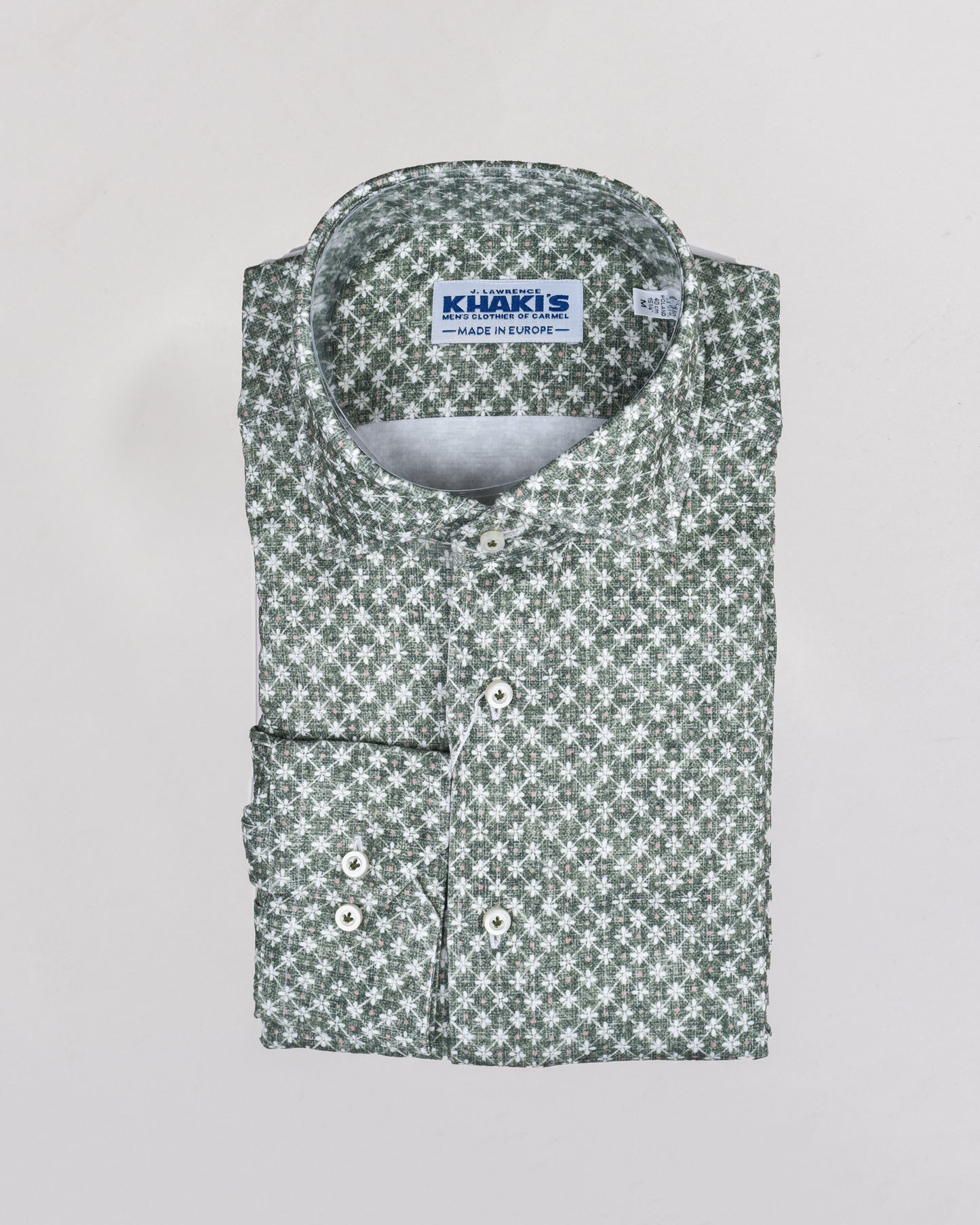 Khaki’s of Carmel - Green Technical Patterned Shirt