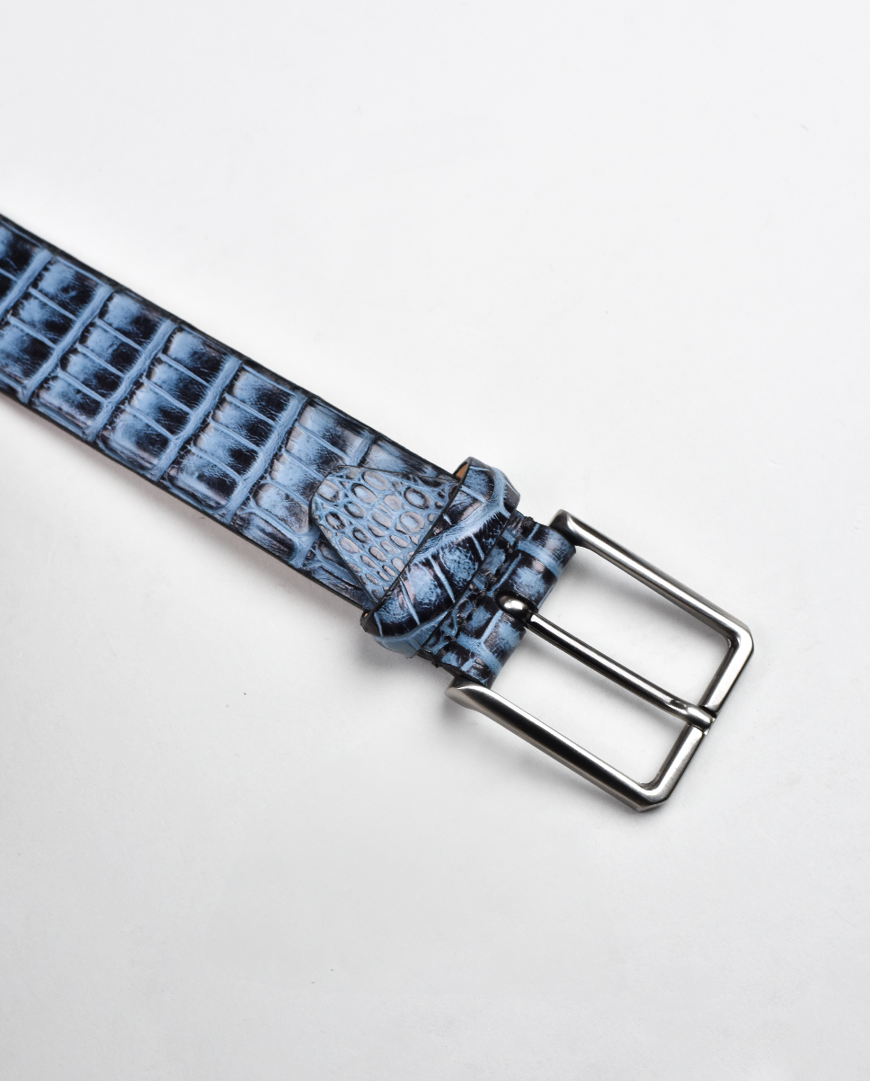Khaki’s of Carmel - Handcrafted American Cobalt Caiman Belt