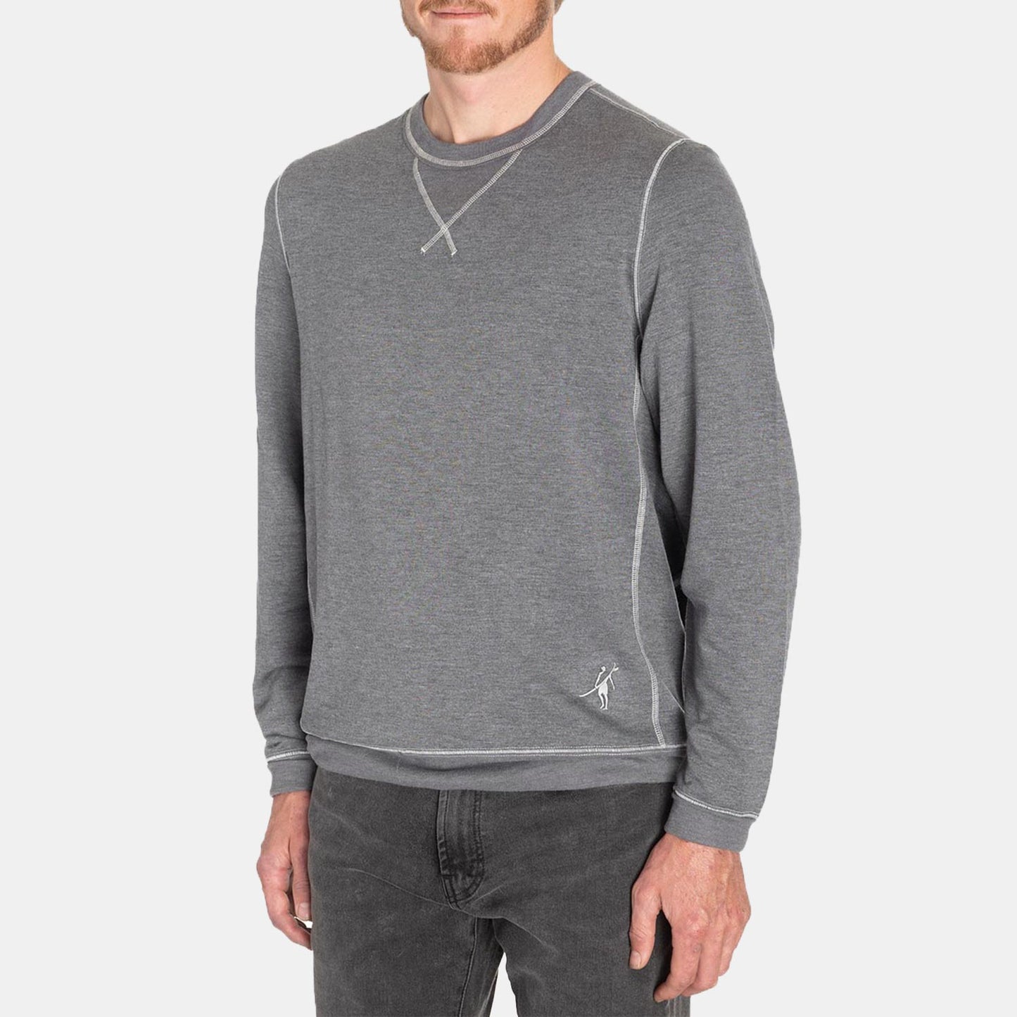 Toes on the Nose Super Soft L/S Crew in Grey
