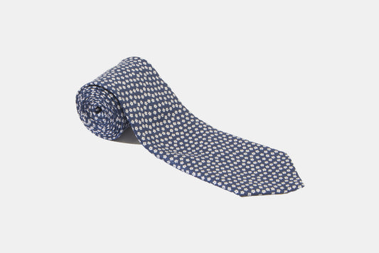 khakis of Carmel - blue silk tie with floral print