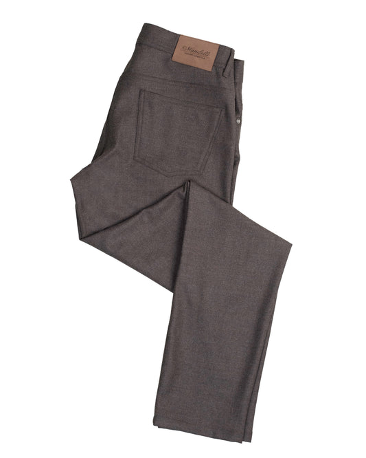 mandelli brown cashmere blend pant