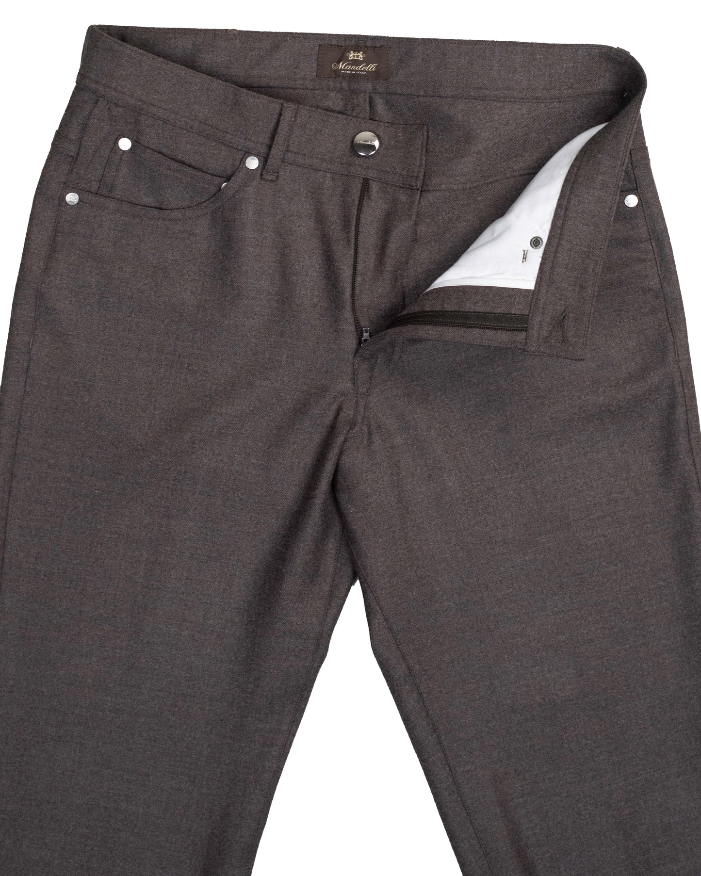 mandelli brown cashmere blend pant