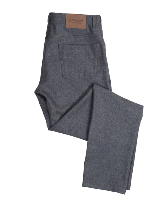 mandelli charcoal cashmere blend pant
