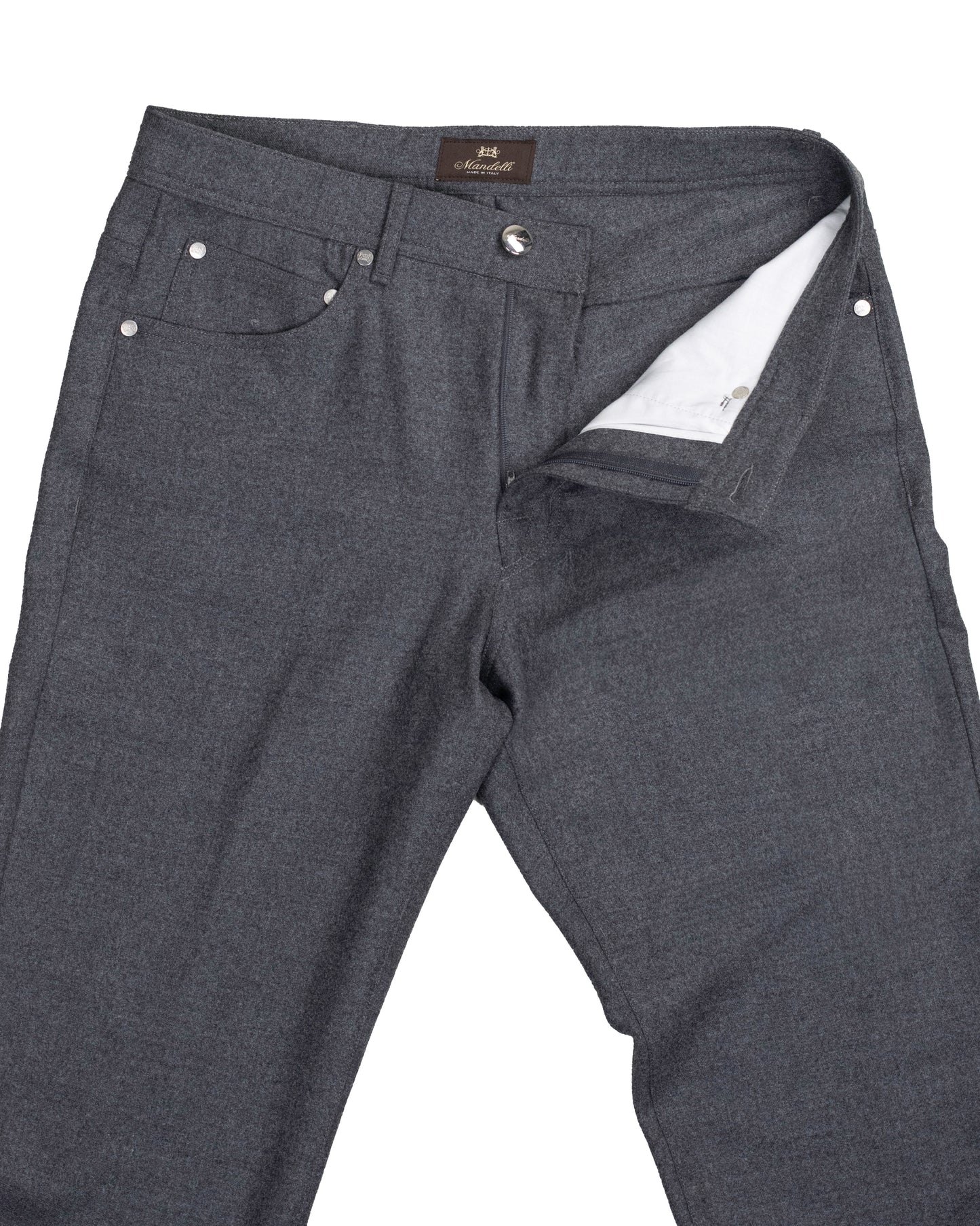 mandelli charcoal cashmere blend pant