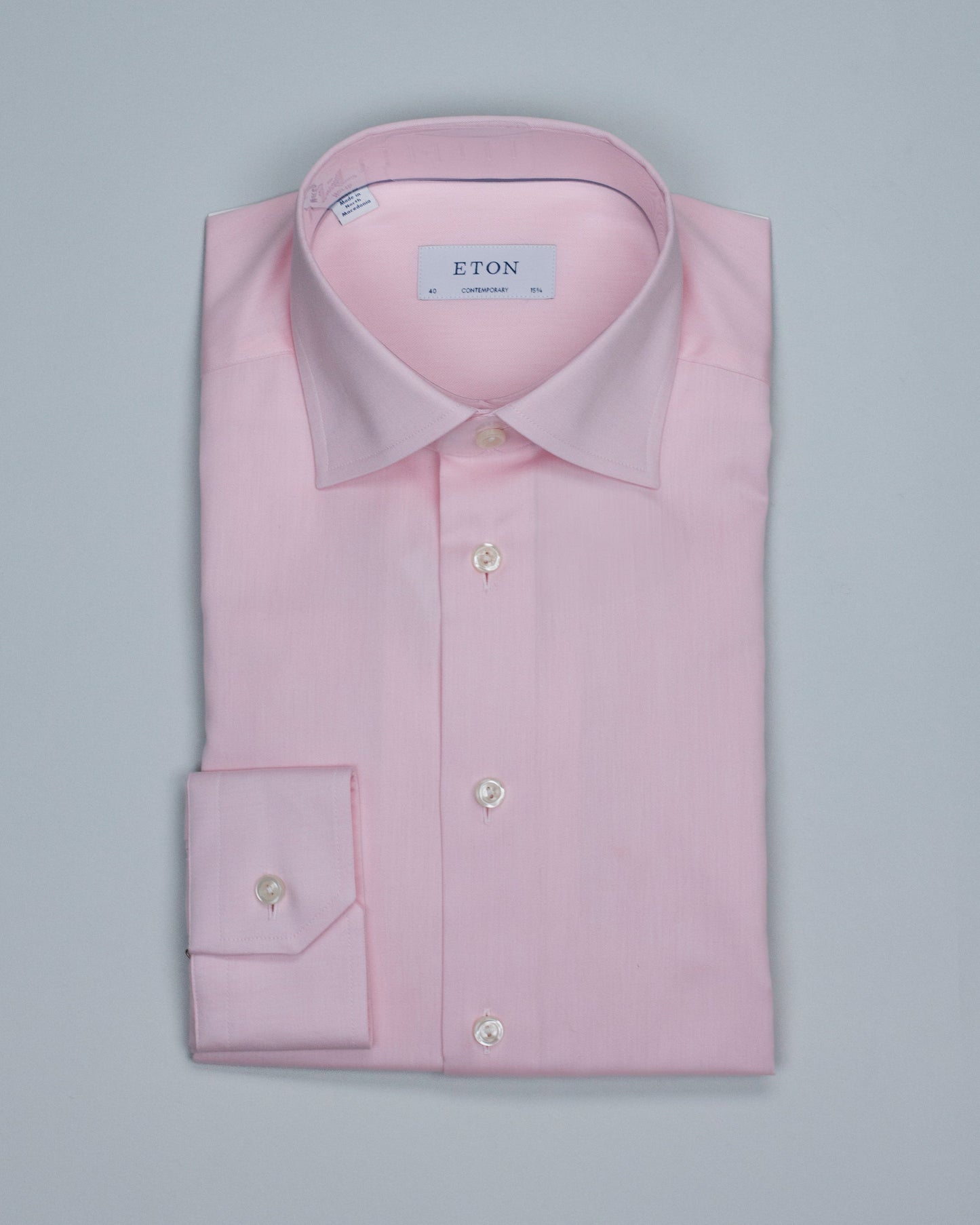 eton cont pink woven dress shirt