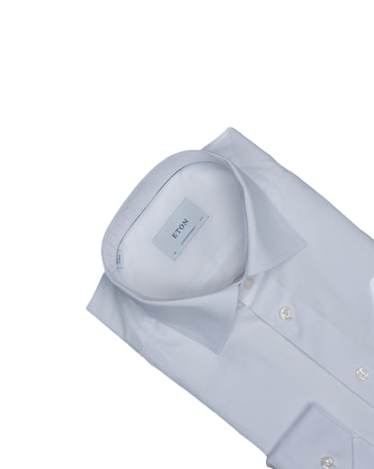 eton cont white woven dress shirt