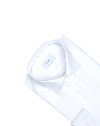 eton cont white woven dress shirt