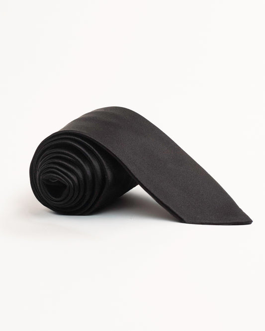 eton black silk formal tie