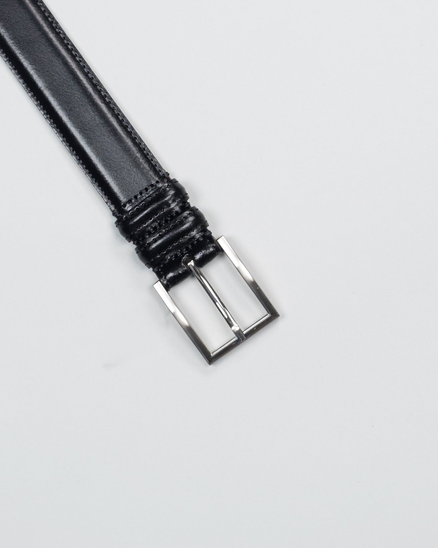 martin dingman black leather belt