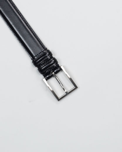 martin dingman black leather belt