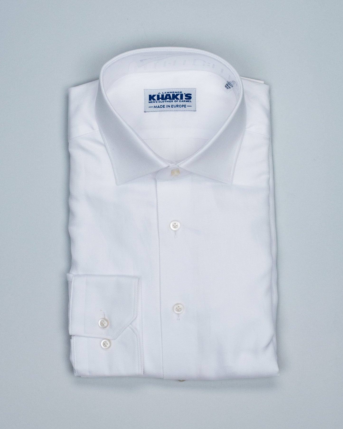khakis brand white twill dress shirt